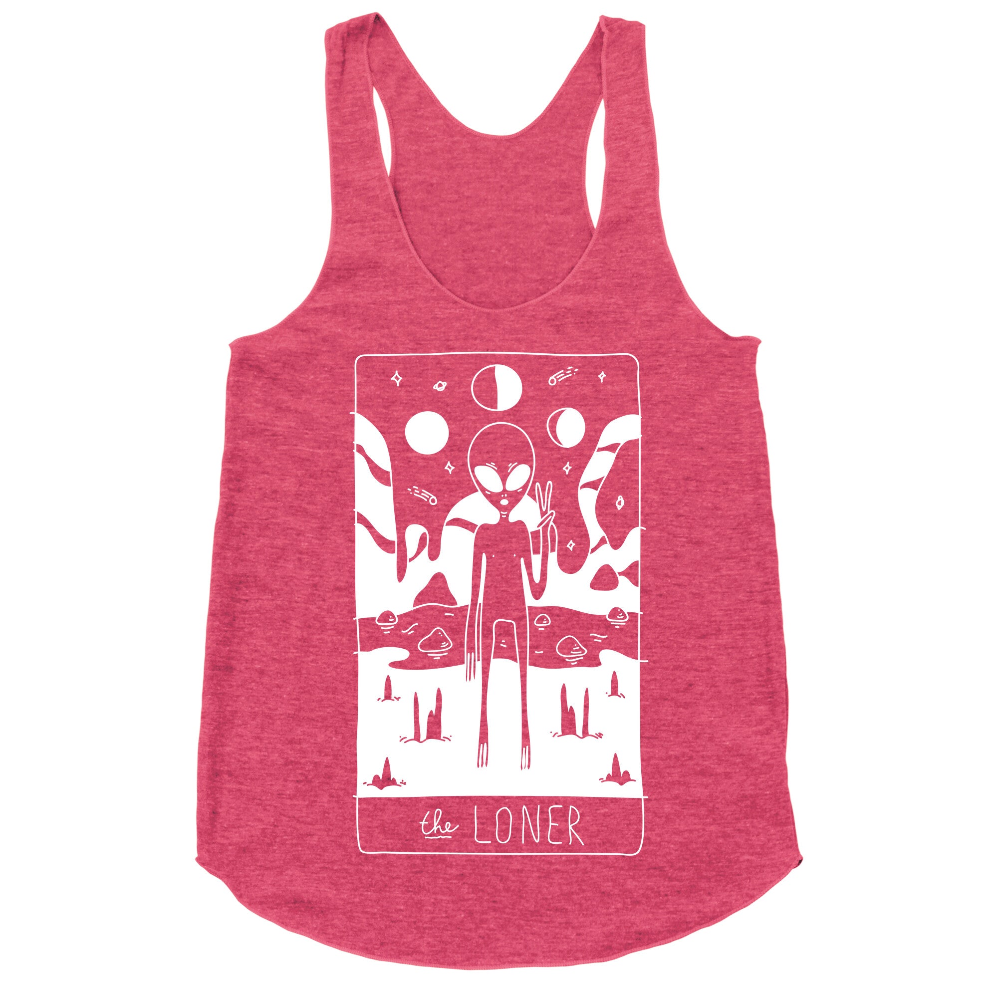 The Loner Tarot Card Racerback Tank